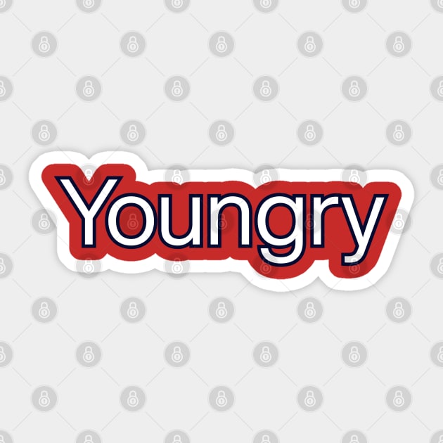 Youngry Sticker by Litehouse Tees